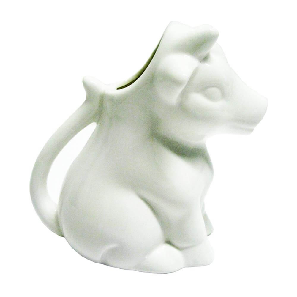 CKS White Porcelain Cow Milk Jug